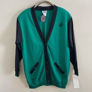 Vintage green and black cardigan